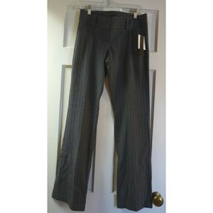 Grey Pinstripe Straight Leg Suit Pant